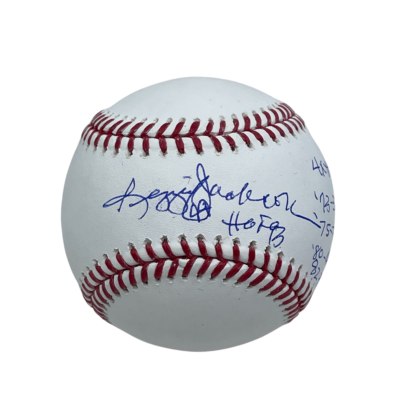 Reggie Jackson Autographed Throwback Mr. October Baseball Jersey Grey  (JSA)