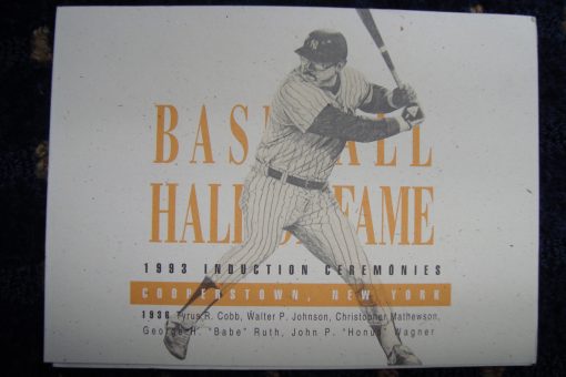 Autographed Reggie Jackson 1993 Hall of Fame Invitation