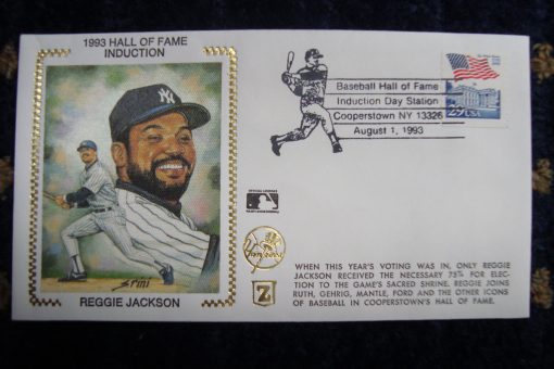 Autographed Reggie Jackson 1993 Hall of Fame Induction Envelope