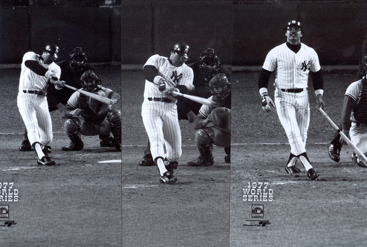 Reggie Jackson autographed 1977 World Series HR1 HR2 & HR3 8x10 Photo  Yankees