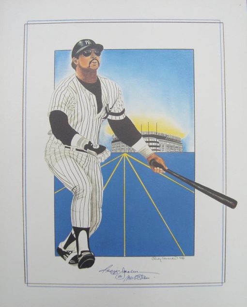 Reggie Jackson 16x20 Yankees Printed Lithograph