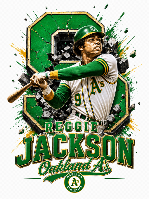 Reggie Jackson Dark Grey T-Shirts - Image 4