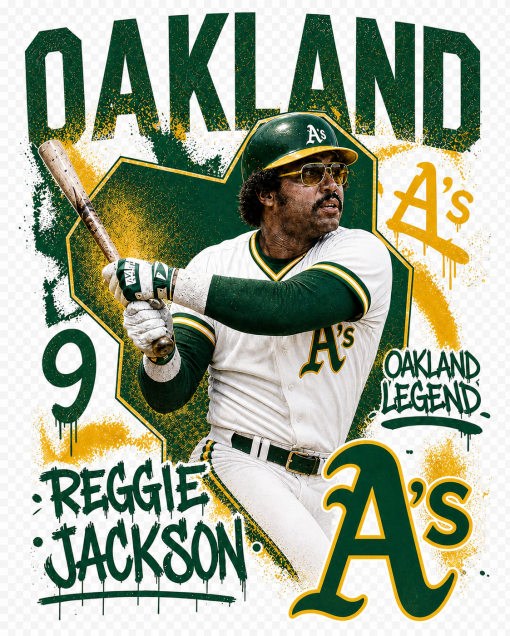Reggie Jackson  Adult T-Shirts - Image 3