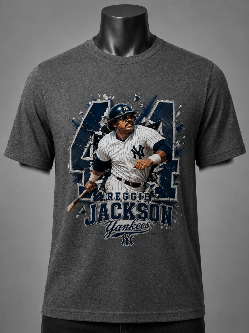 Reggie Jackson Dark Grey T-Shirts - Image 2