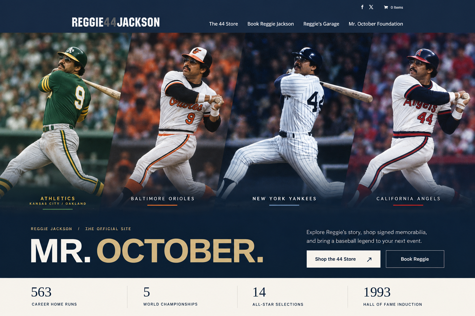 Reggie Jackson artwork in the Athletics' green and gold uniform, number 9.